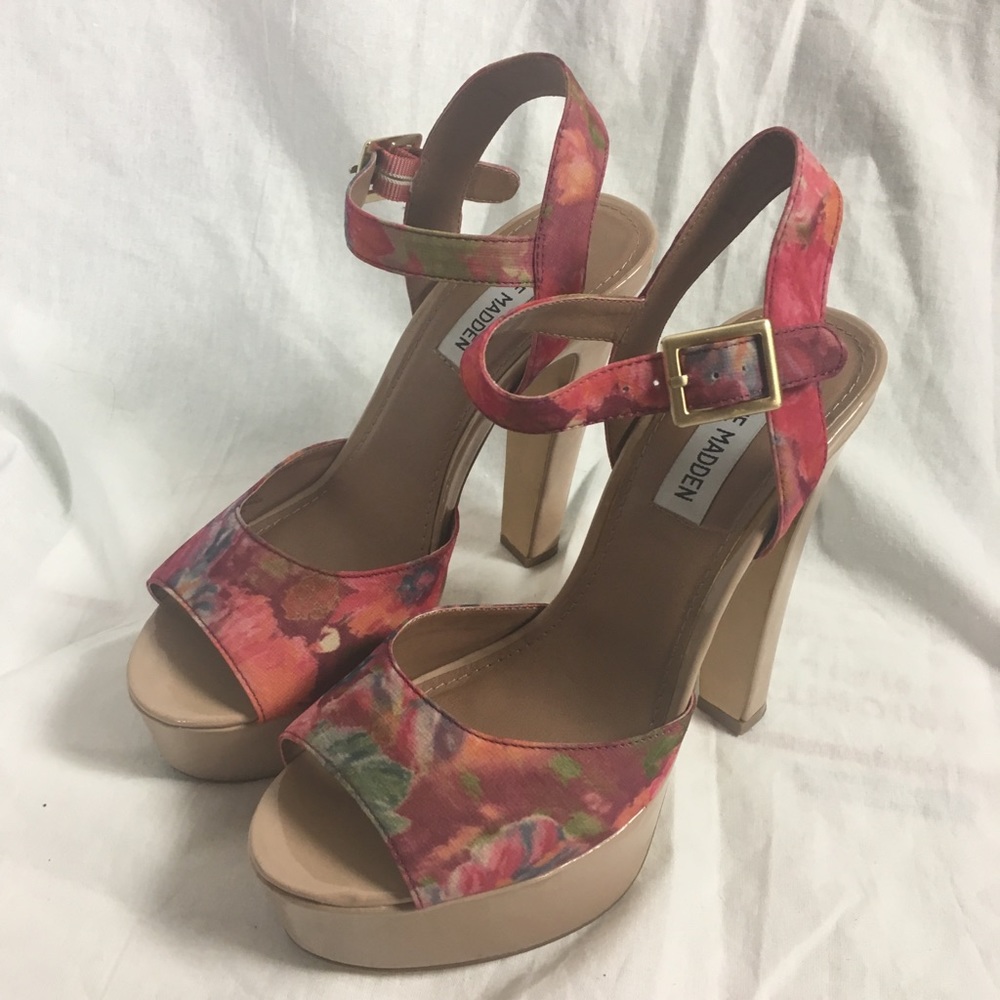 Steve Madden Floral Platform Heels